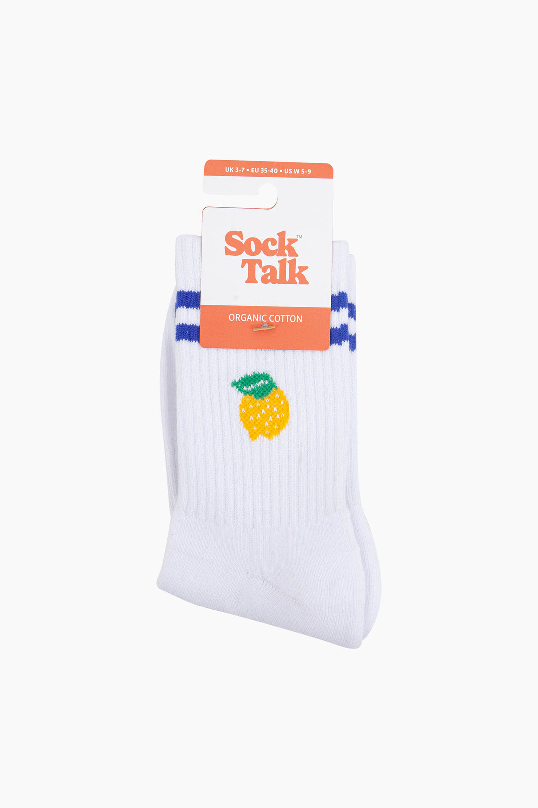 Lemon-Combed-Cotton-Sports-Socks-in-White-In-Packaging