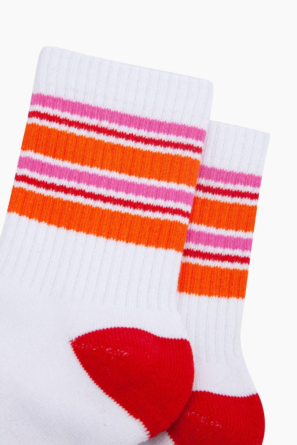 Striped-Combed-Cotton-Sports-Socks-in-Orange-Closeup
