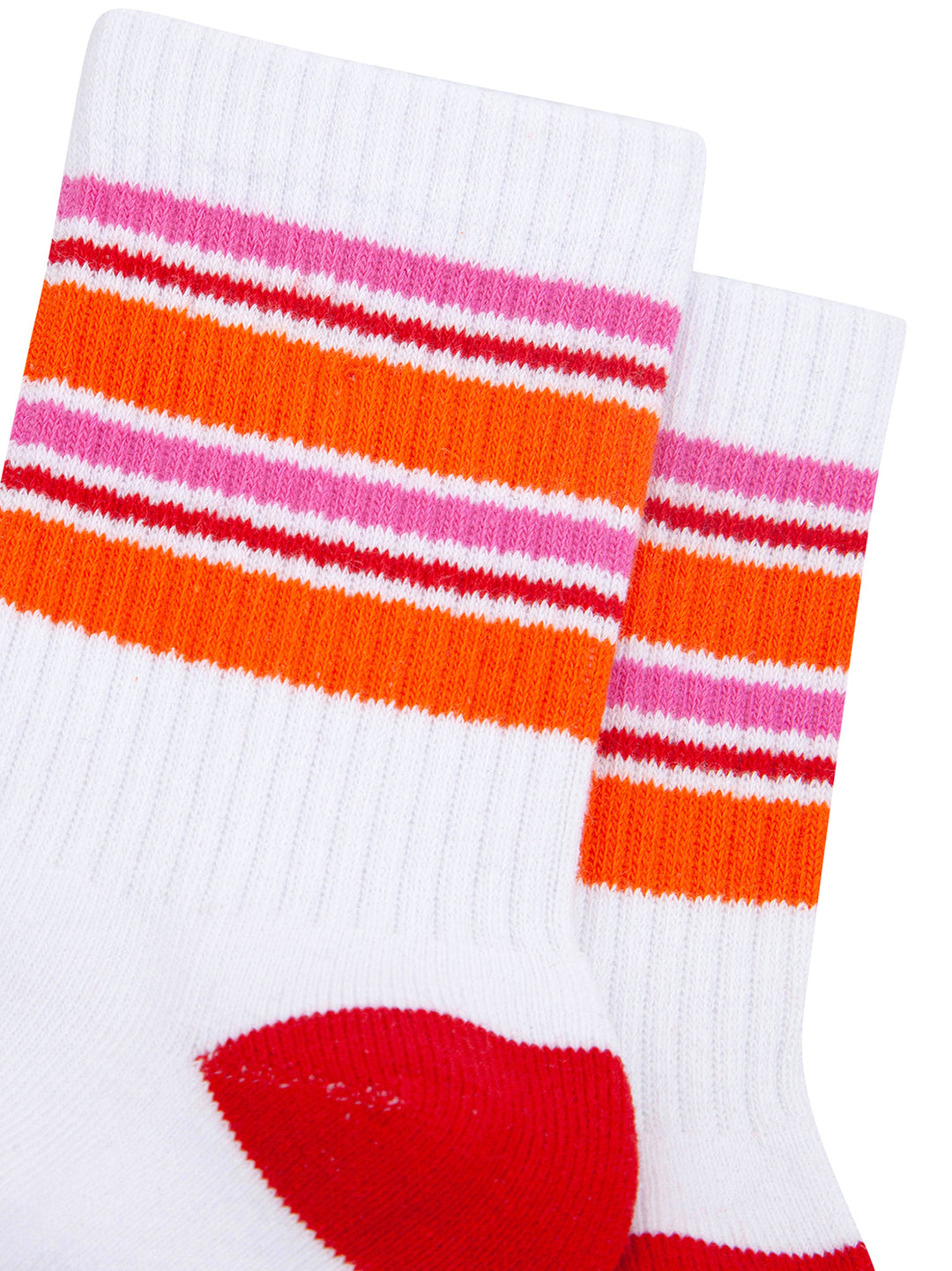 Striped-Combed-Cotton-Sports-Socks-in-Orange-Closeup