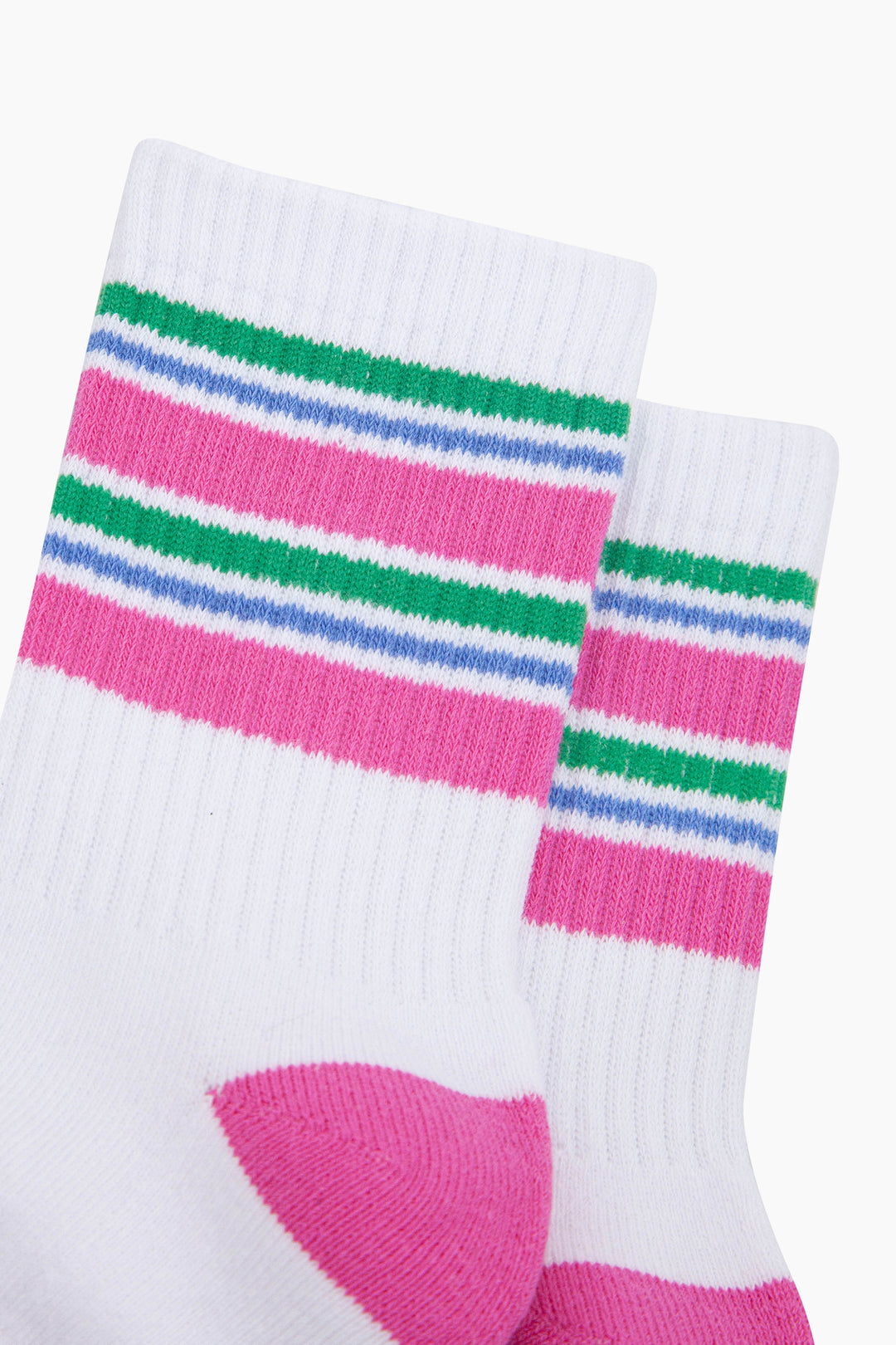 Striped-Combed-Cotton-Sports-Socks-in-Pink-Closeup