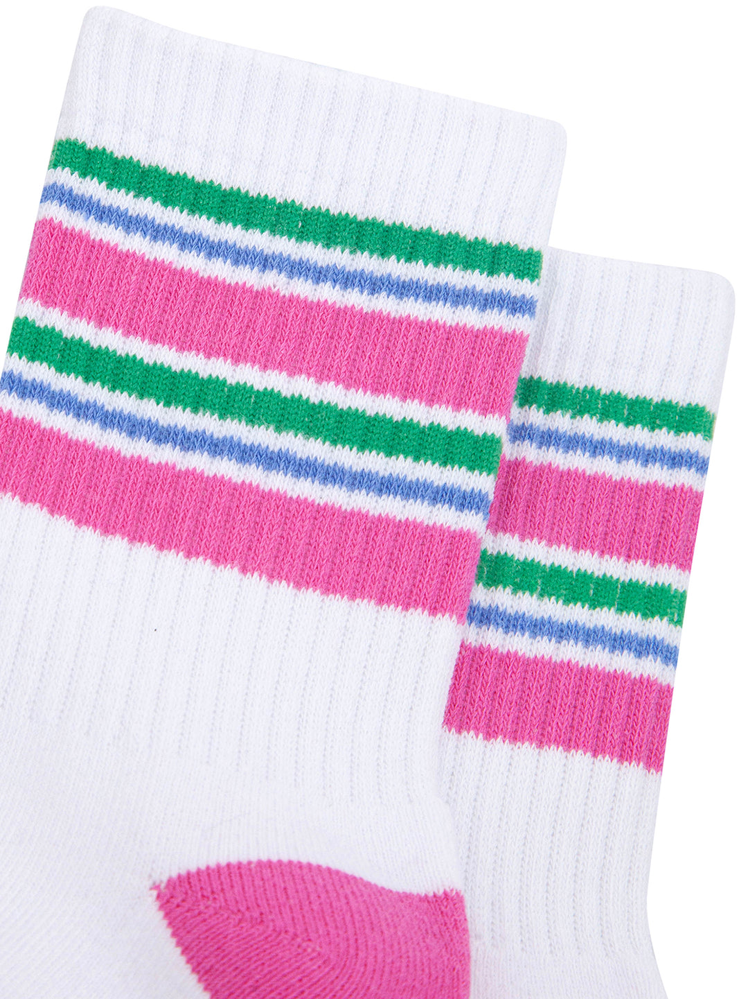Striped-Combed-Cotton-Sports-Socks-in-Pink-Closeup