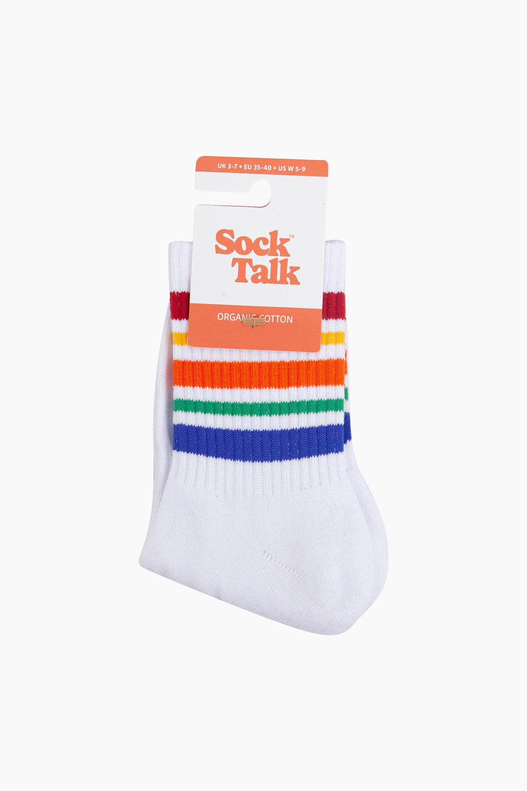 Rainbow-Striped-Combed-Cotton-Sports-Socks-in-White-In-Packaging
