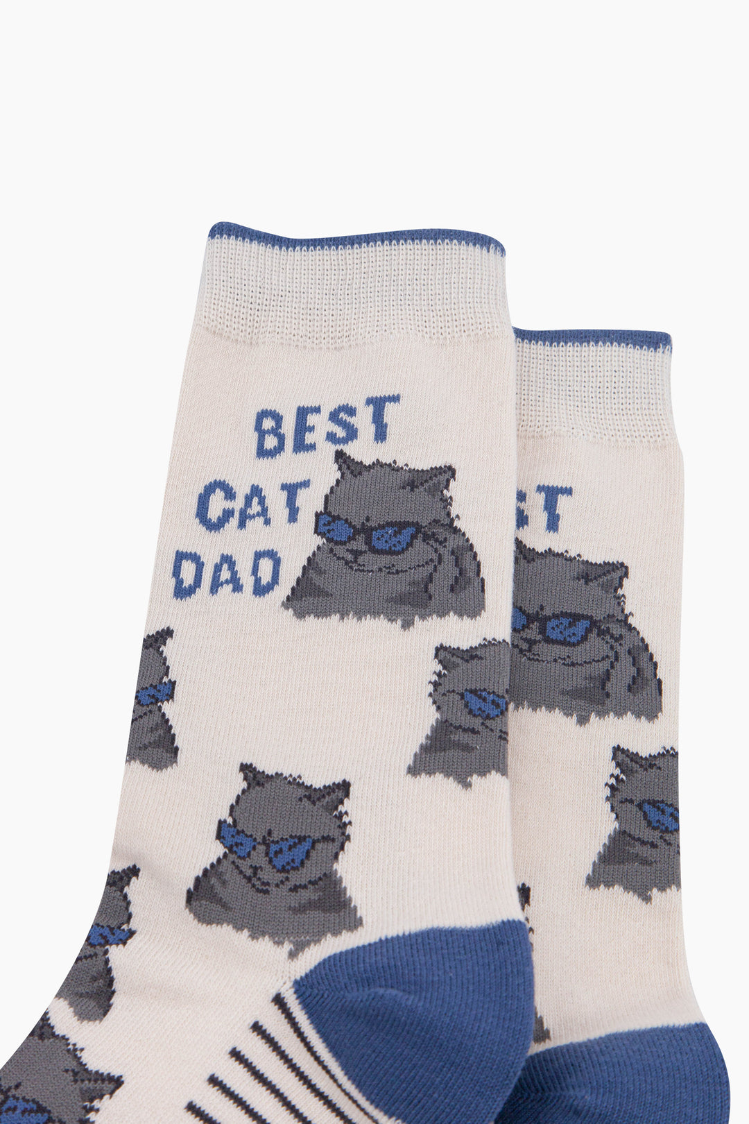 Best-Cat-Dad-Combed-Cotton-Socks-in-White-Close-Up