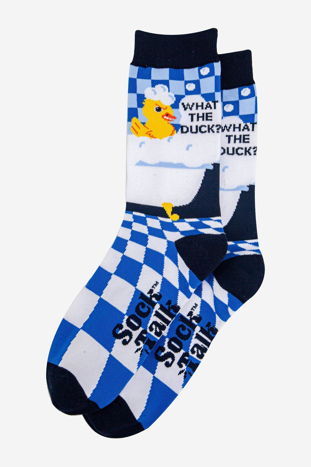 Men's Combed Cotton Socks Christmas Cracker Gift Box - Blue/Black, What the Duck?