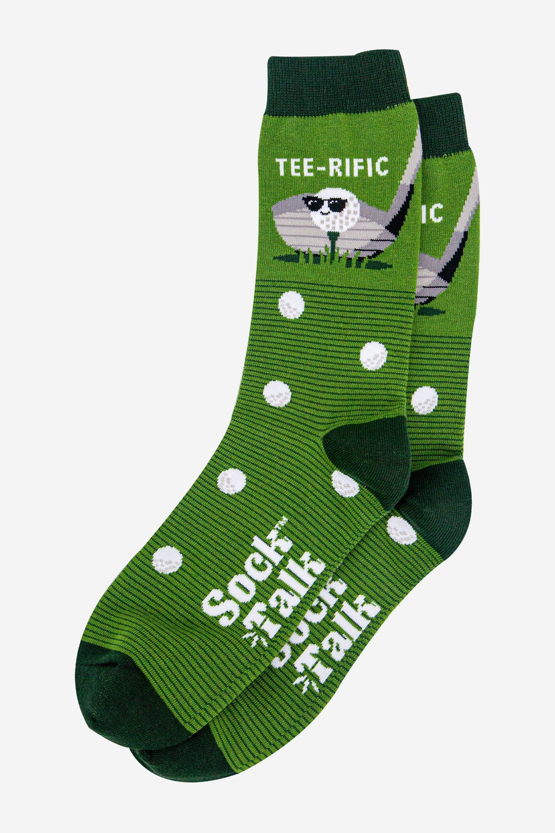 Men's Combed Cotton Socks Christmas Cracker Gift Box - Green, Teerific Golf