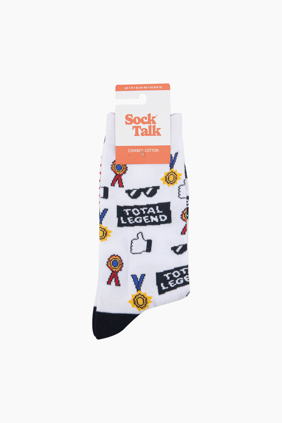 Total-Legend-Combed-Cotton-Socks-in-White-In-Packaging