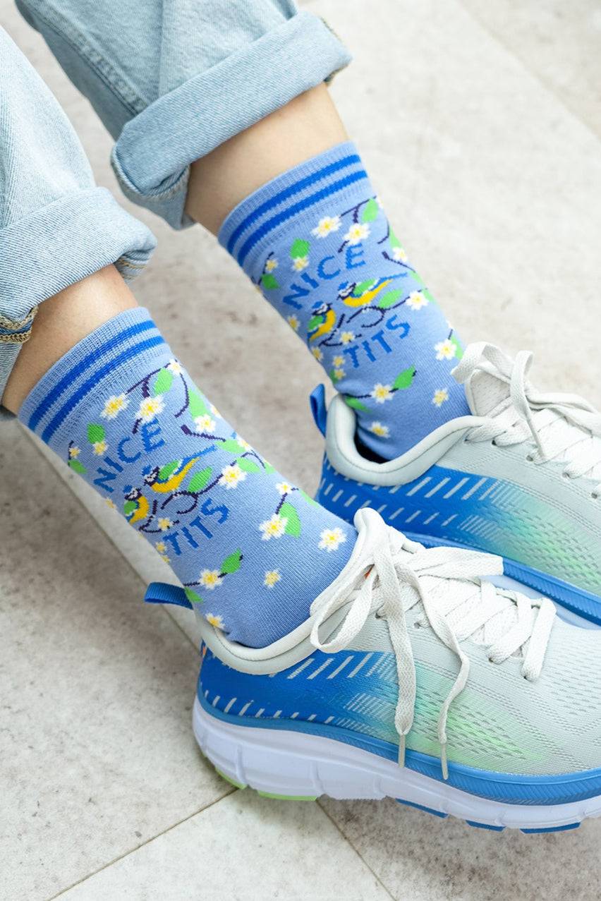 womens-combed-cotton-ankle-socks-blue-nice-tits-birds