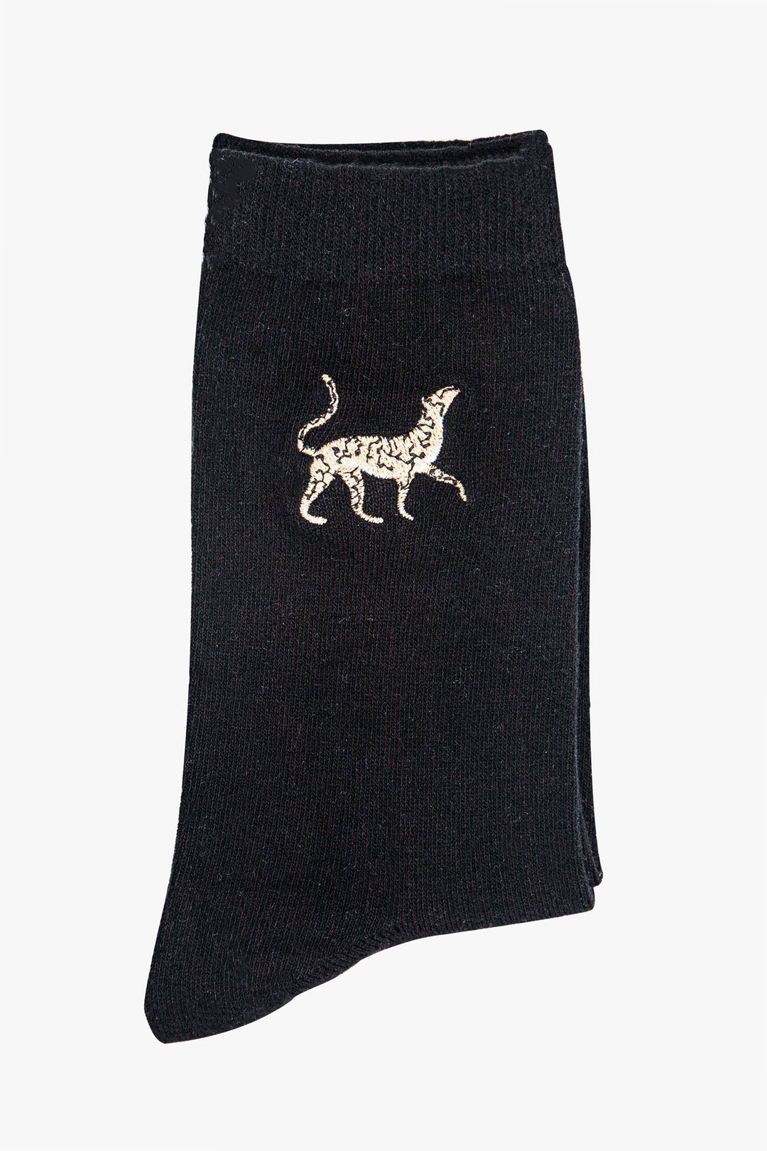 womens-embroidered-ankle-socks-black-cheetah-folded