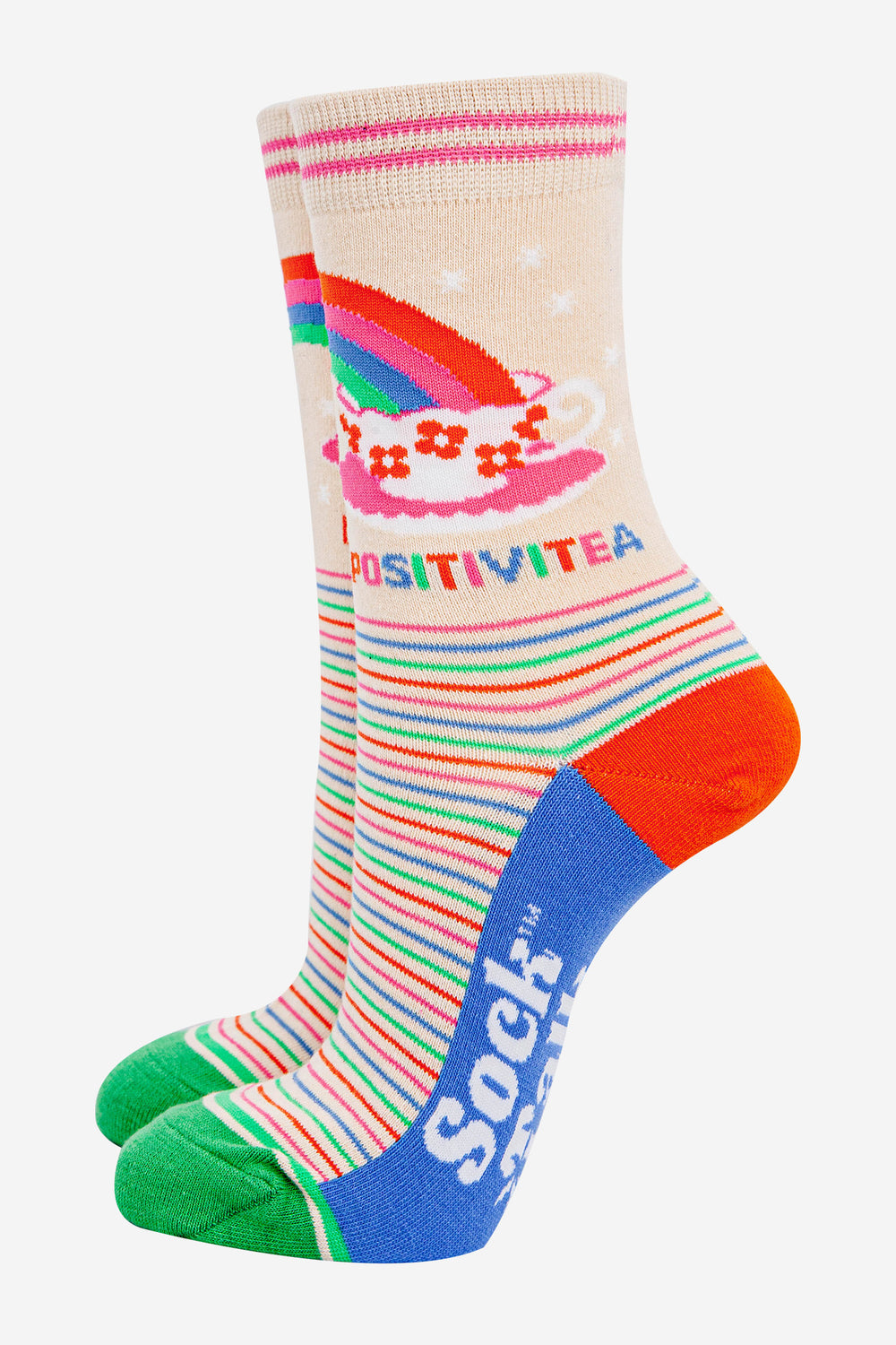 womens-combed-cotton-ankle-socks-cream-positivitea-inspirational