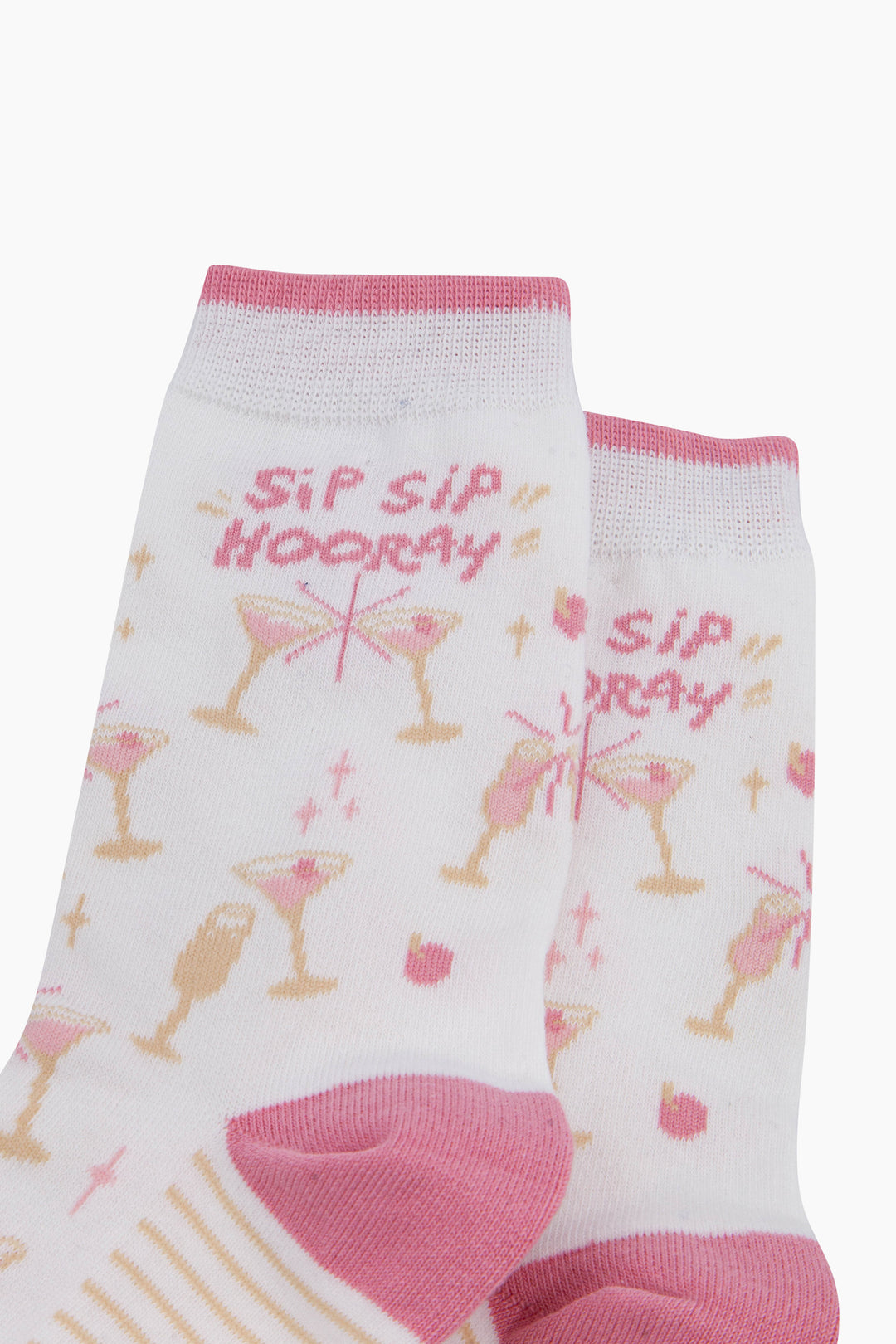 Sip-Sip-Hooray-Combed-Cotton-Socks-in-White-Close-Up