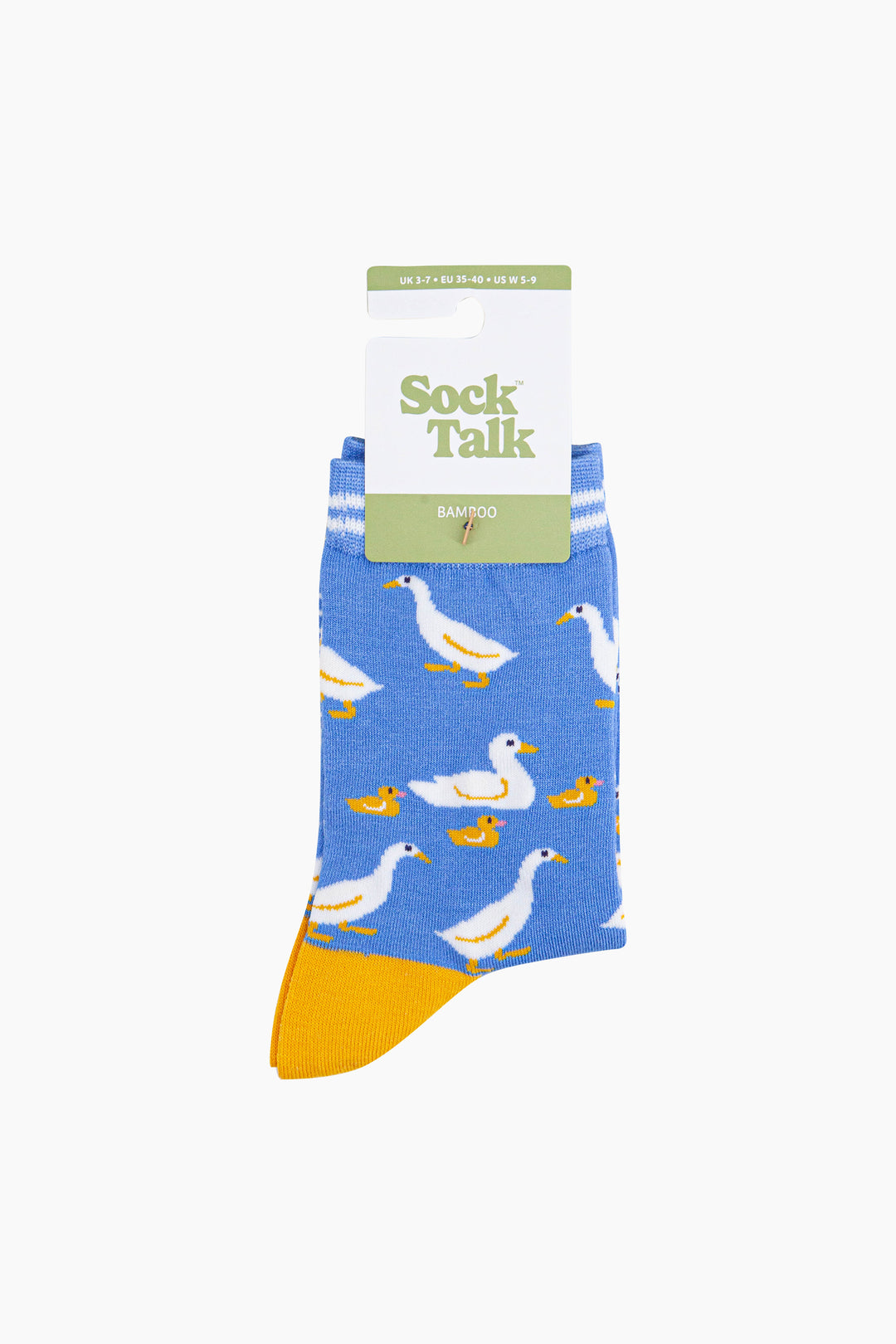 Geese-&-Goslings-Bamboo-Socks-in-Blue-in-packaging