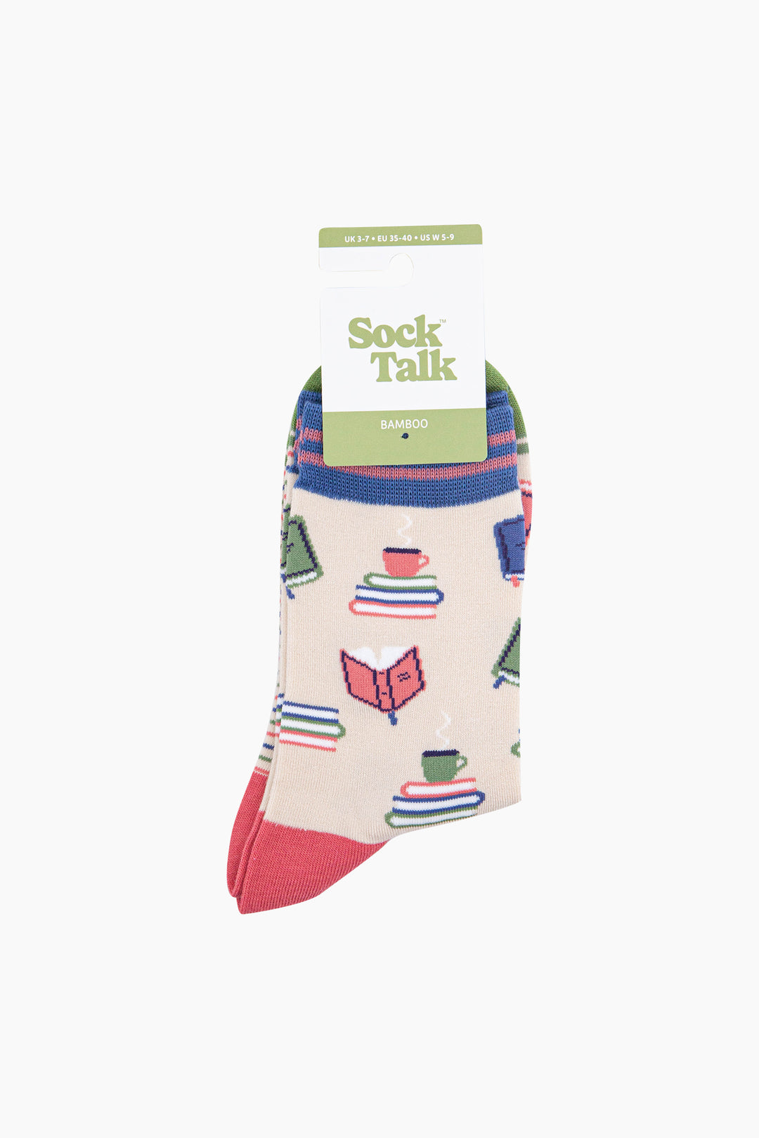 Book-Lover-Bamboo-Socks-in-Cream-In-Packaging