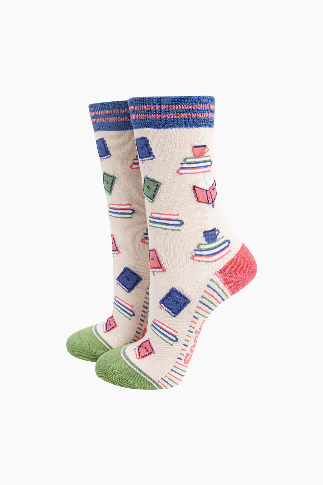 Book-Lover-Bamboo-Socks-in-Cream-Mannequin