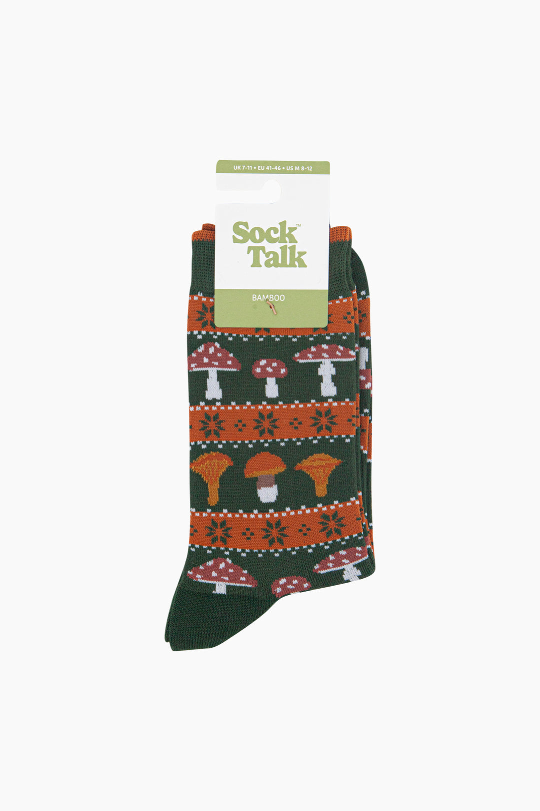 Toadstool-Men's-Bamboo-Socks-in-Forest-Green-In-Packaging