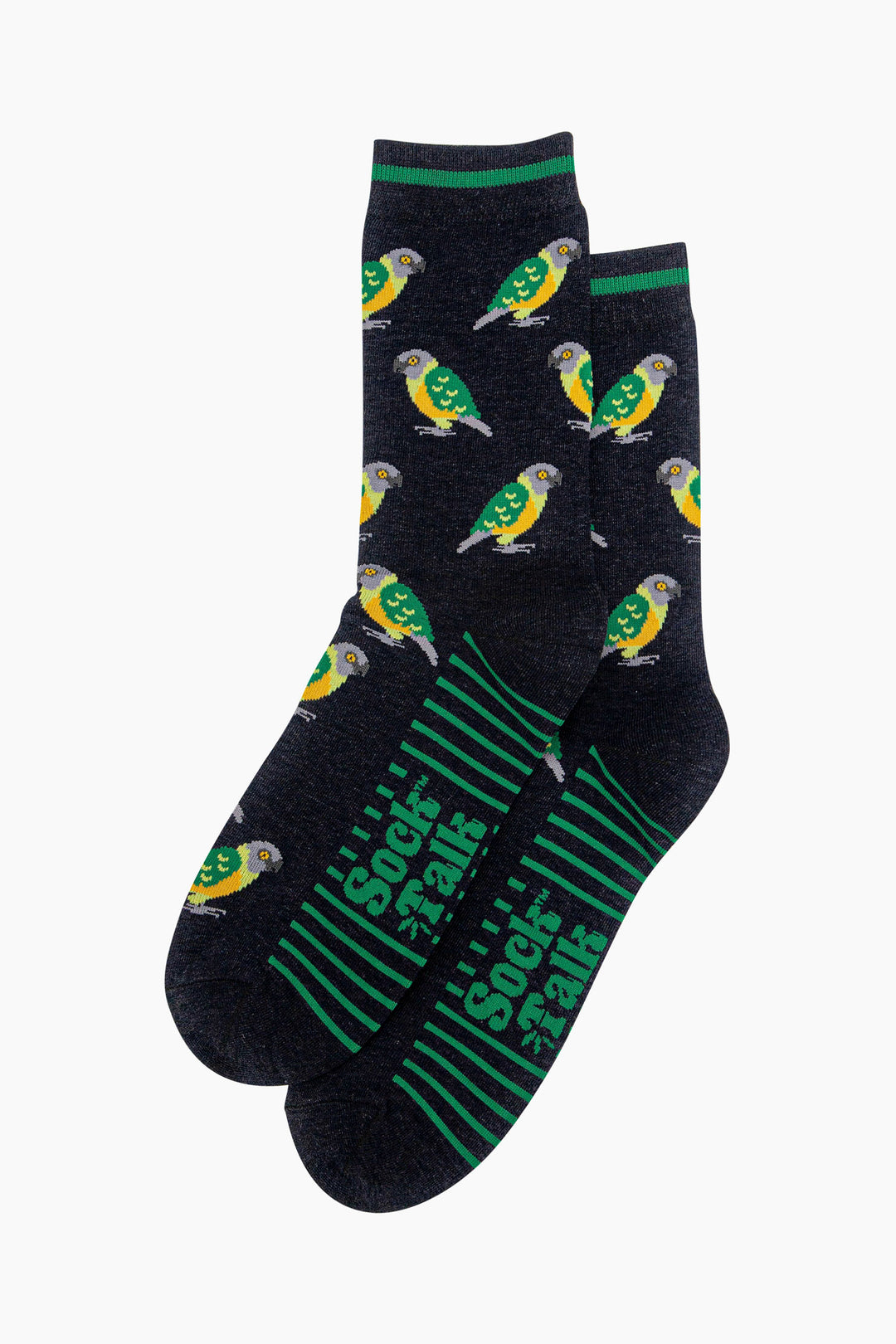 mens-bamboo-socks-navy-senegal-parrot-laying-flat-bird-pattern-repeats-over-the-design