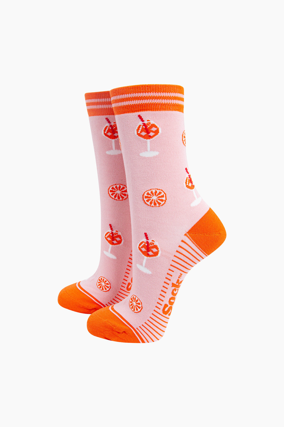Aperitivo-Spritz-Bamboo-Socks-in-Pink-Mannequin