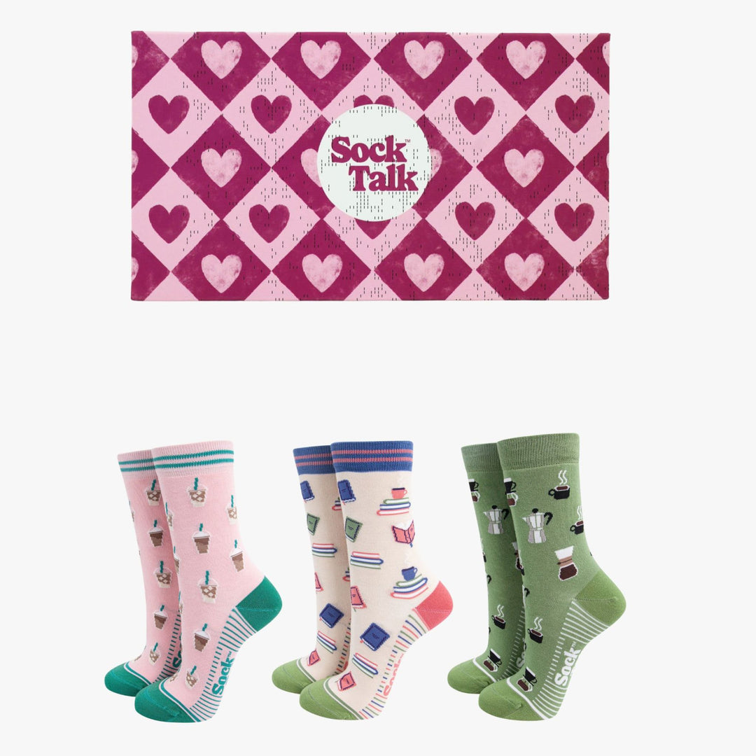 Coffee-&-Books-Bamboo-Socks-Gift-Set