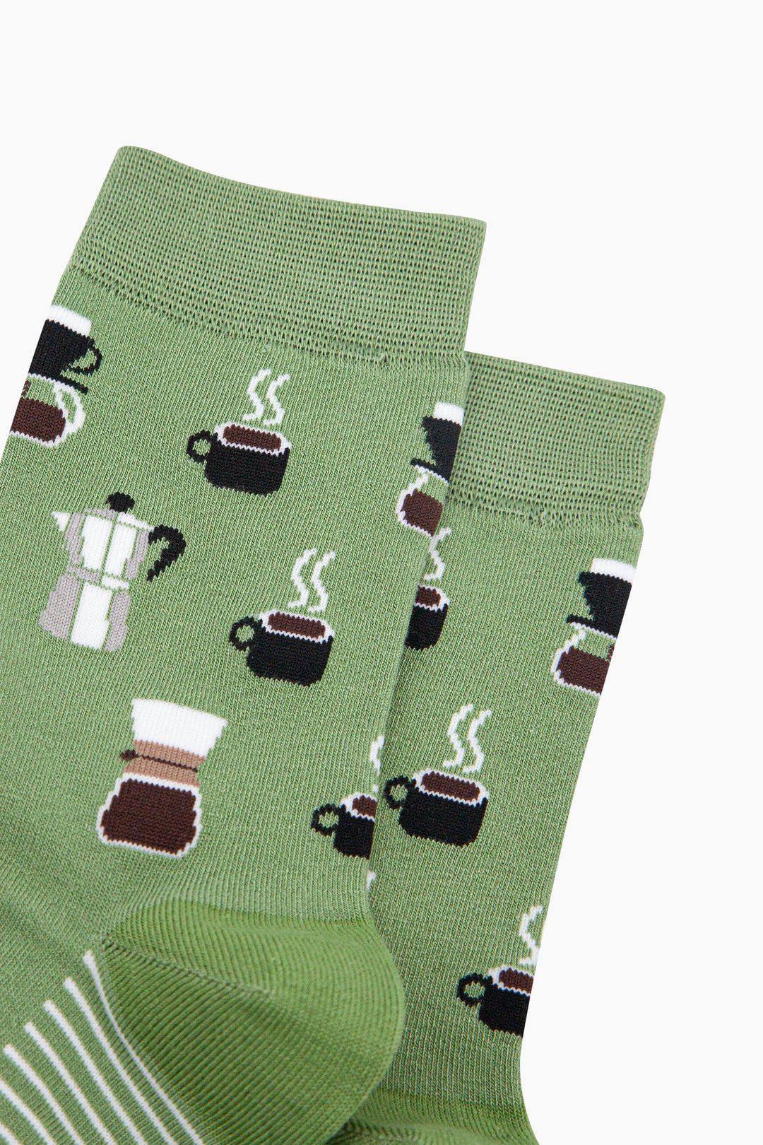 Coffee-Lovers-Bamboo-Socks-in-Green-Close-Up