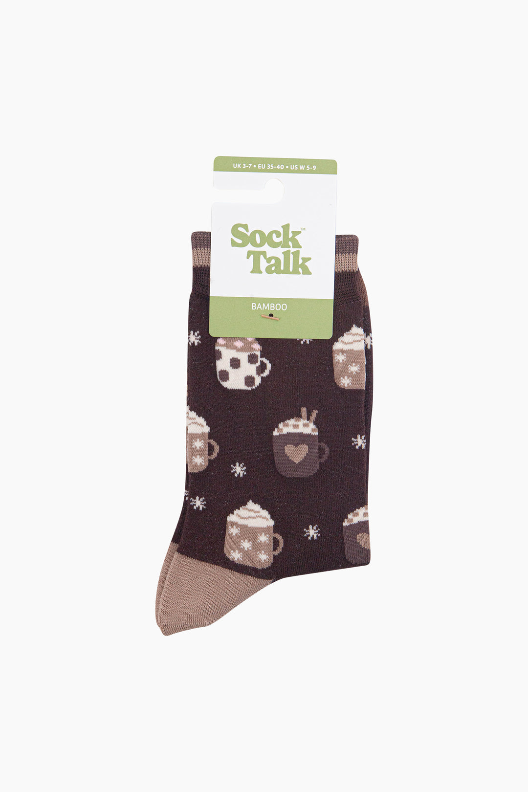 Hot-Chocolate-Women's-Bamboo-Socks-in-Brown-In-Packaging
