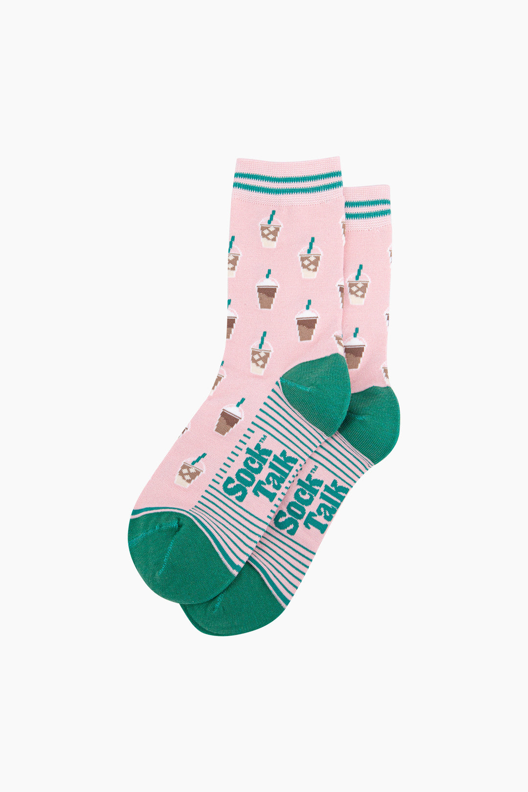 Iced-Coffee-Bamboo-Socks-in-Pink-Laid-Flat