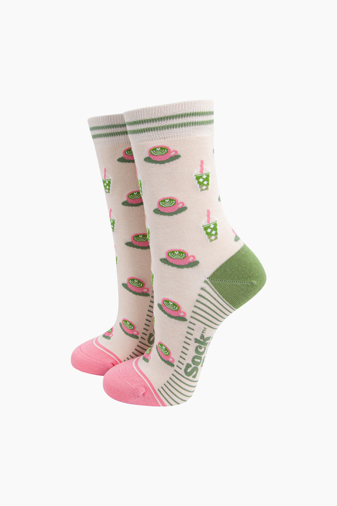 Matcha-Tea-Bamboo-Socks-in-Cream-On-Mannequin