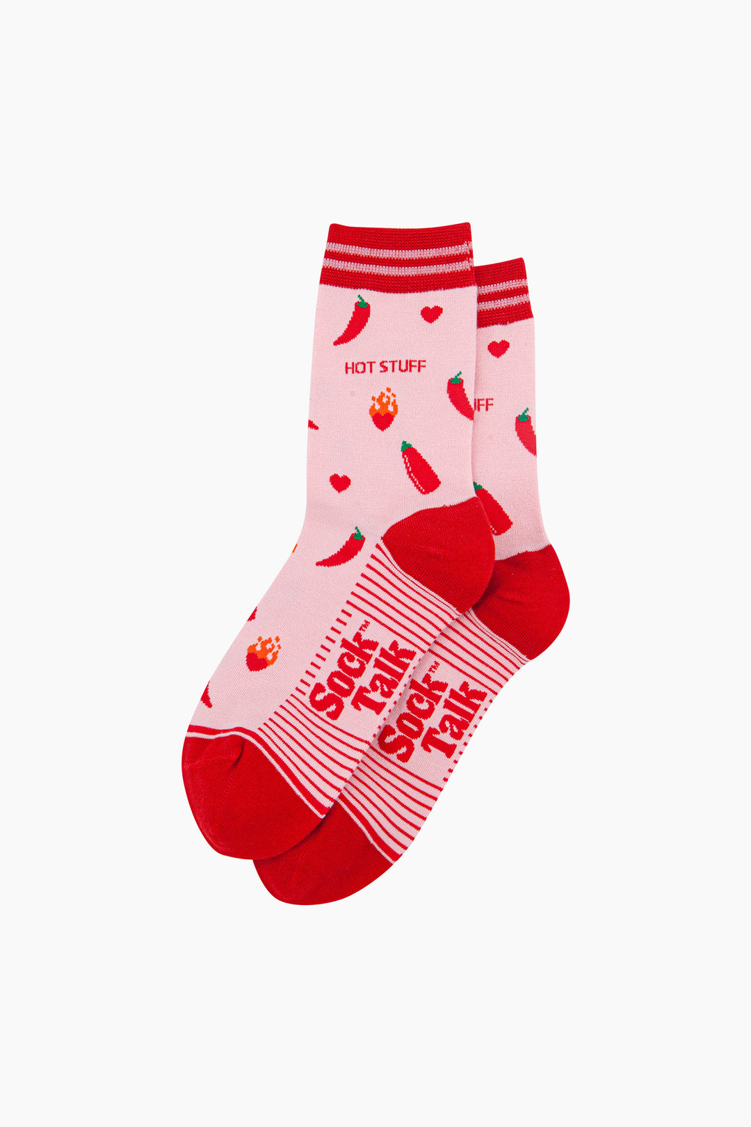 Hot-Stuff-Chilli-Pepper-Bamboo-Socks-in-Pink-Laid-Flat