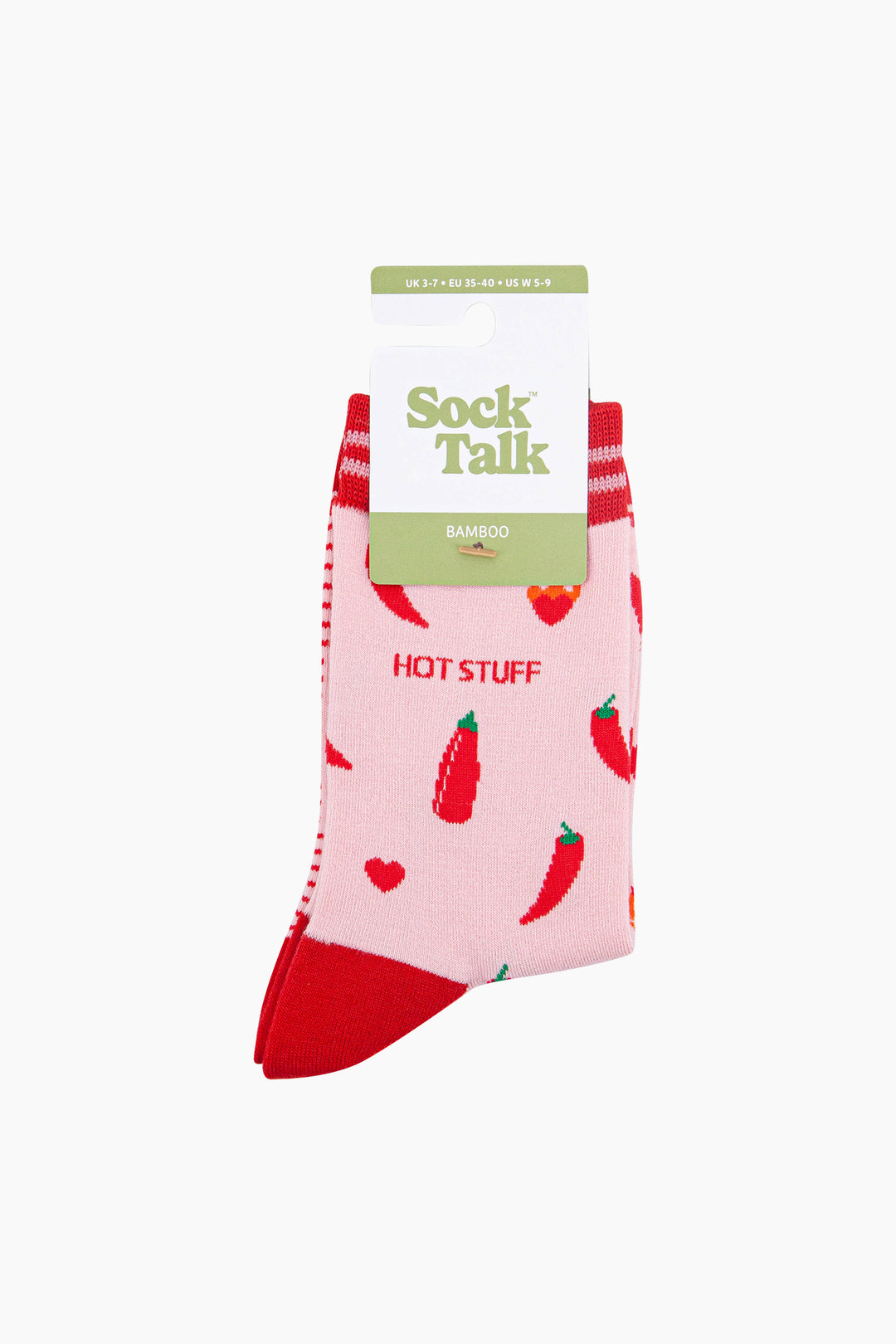 Hot-Stuff-Chilli-Pepper-Bamboo-Socks-in-Pink-In-Packaging