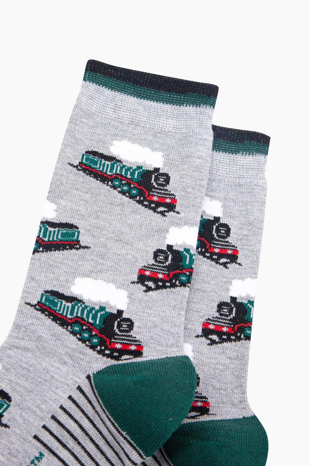 Steam-Trains-Bamboo-Socks-in-Light-Grey-Closeup