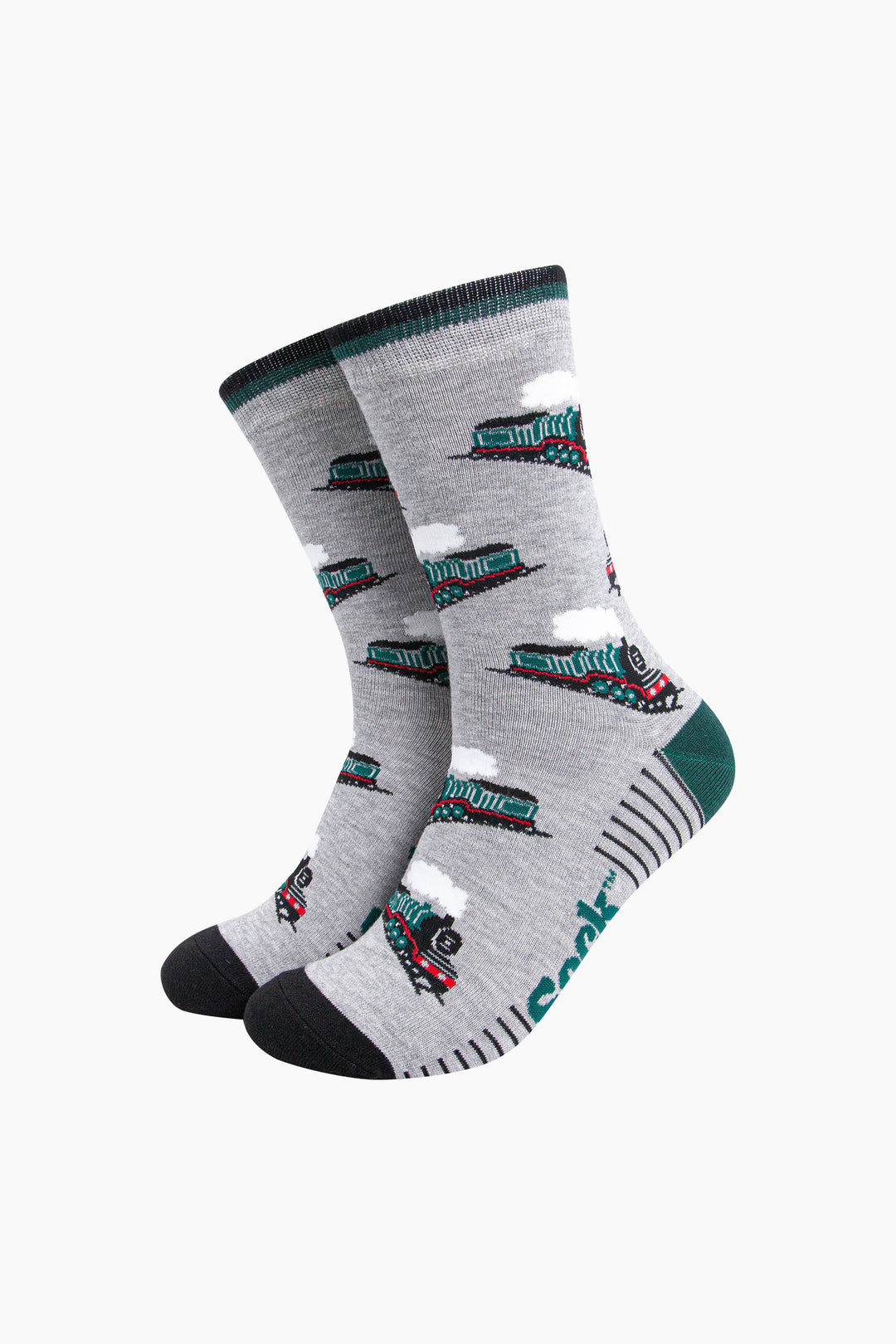 Steam-Trains-Bamboo-Socks-in-Light-Grey-Mannequin