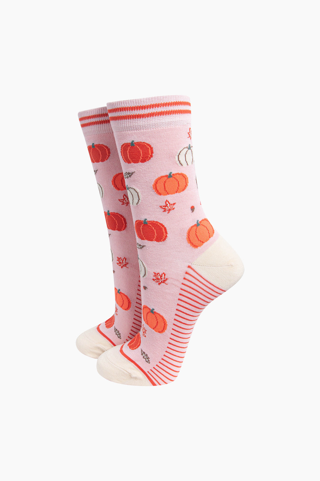 Pumpkin Women's Bamboo Socks in Soft Pink