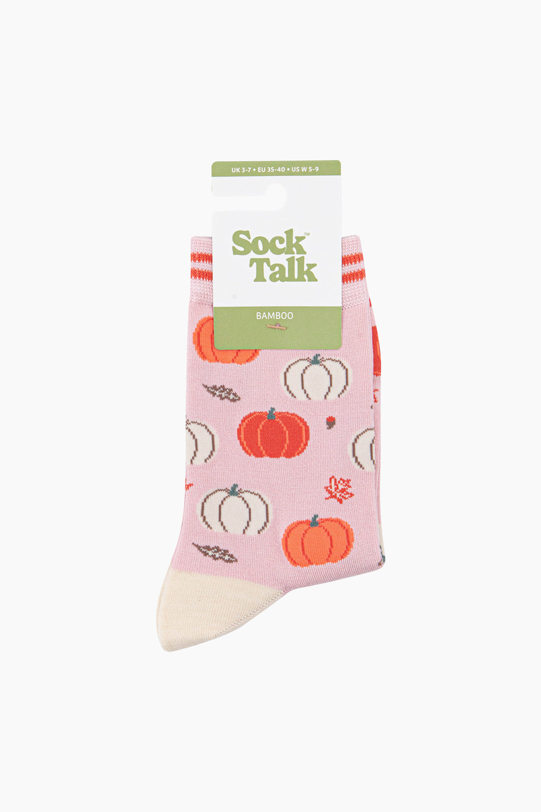 Pumpkin-Women's-Bamboo-Socks-in-Soft-Pink-In-Packaging