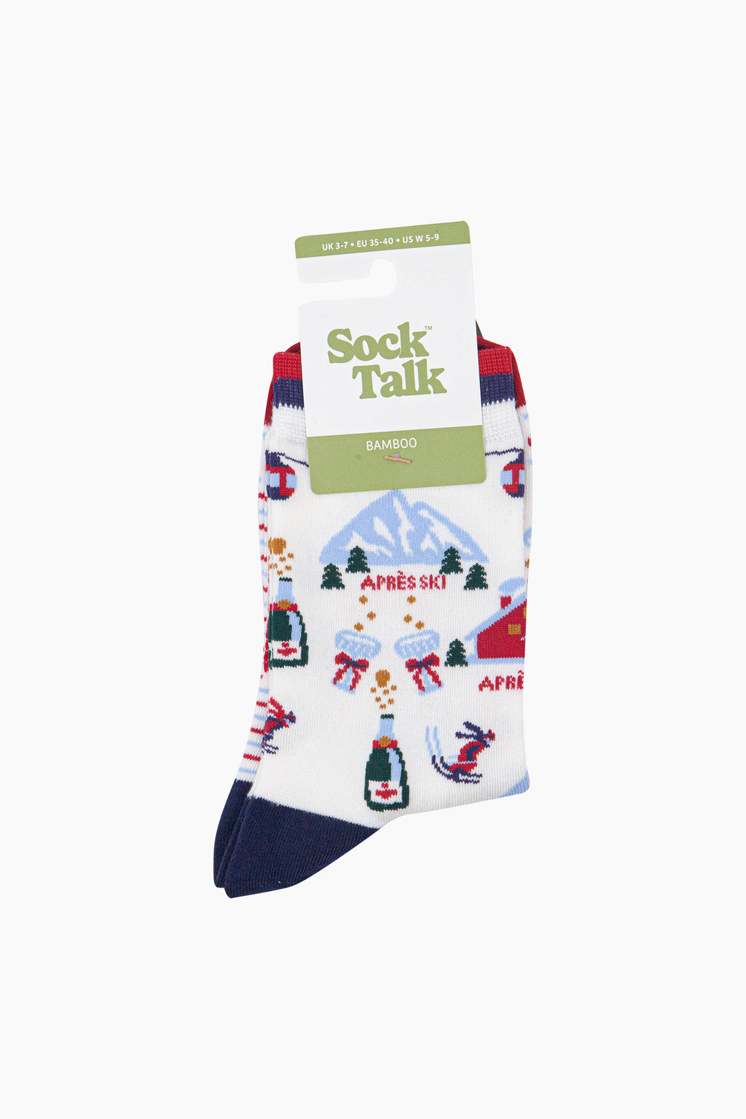 Apres-Ski-Women's-Bamboo-Socks-in-White-In-Packaging