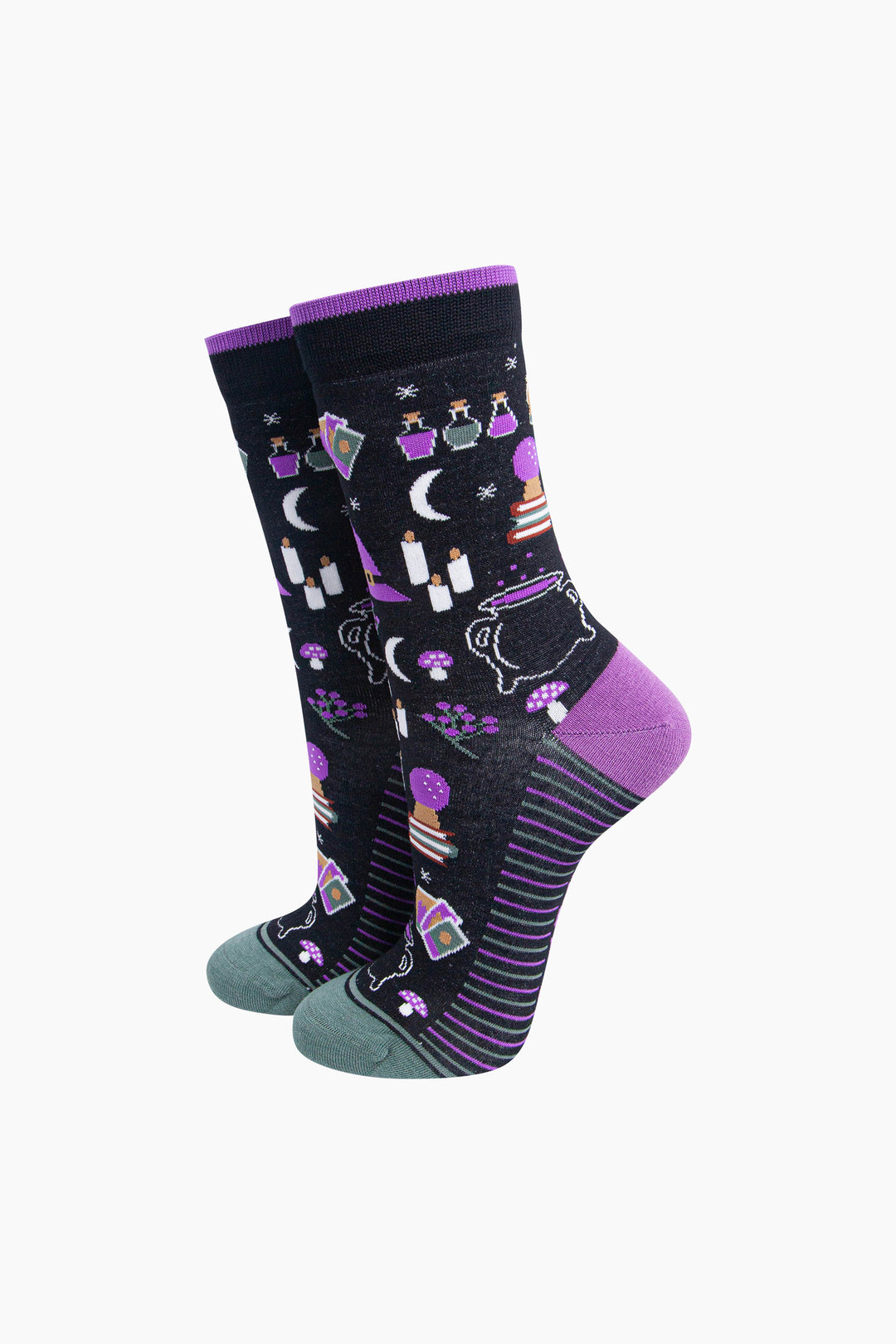Witchy Women's Bamboo Socks in Black
