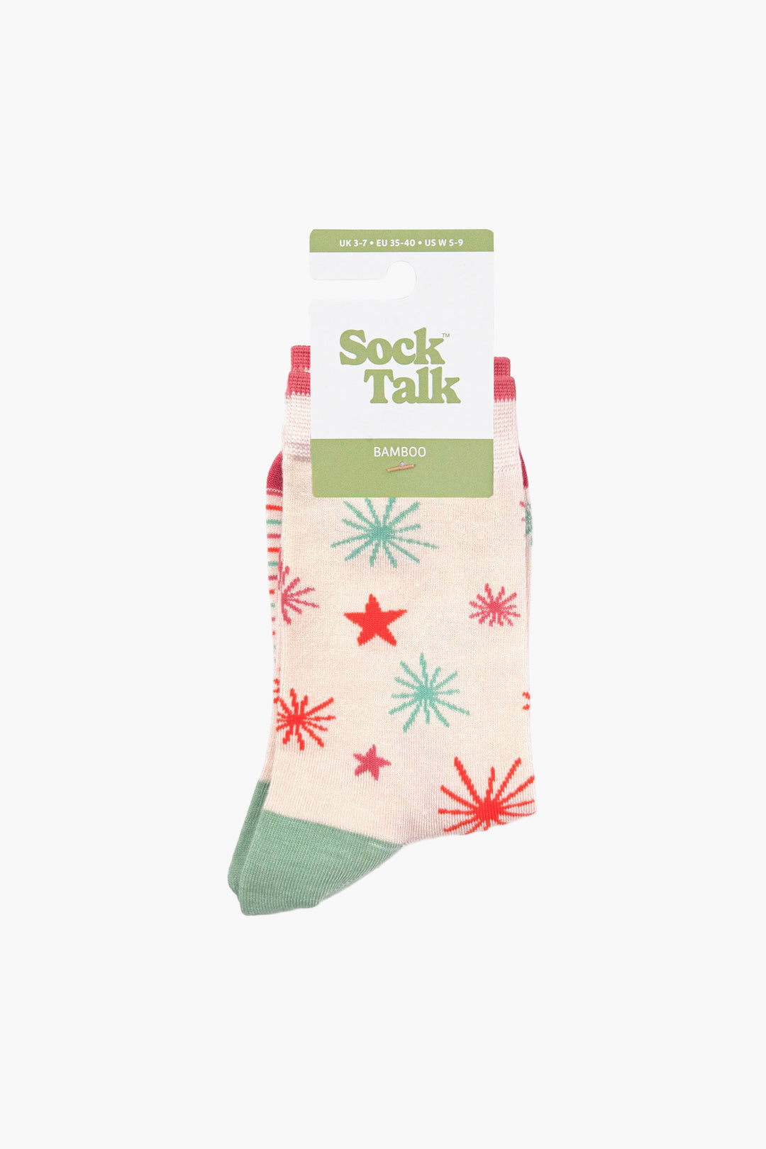 Star-Women's-Bamboo-Socks-in-Cream-In-Packaging