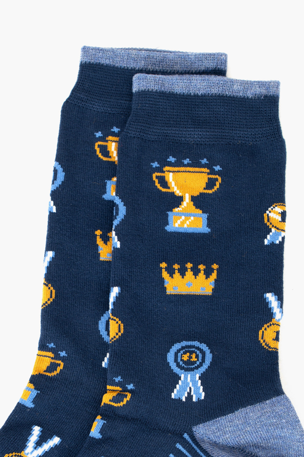 Trophies-Men's-Bamboo-Socks-in-Navy-Blue-Close-Up