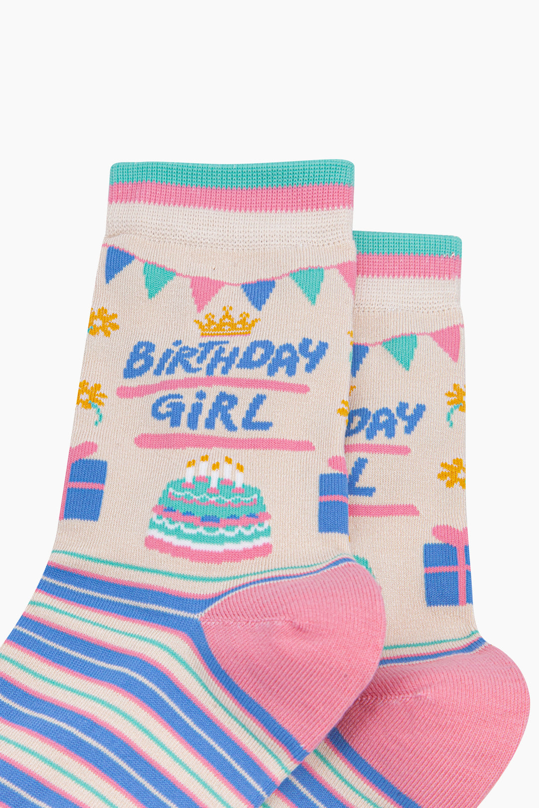 Birthday-Girl-Women's-Bamboo-Socks-in-Cream-Close-Up