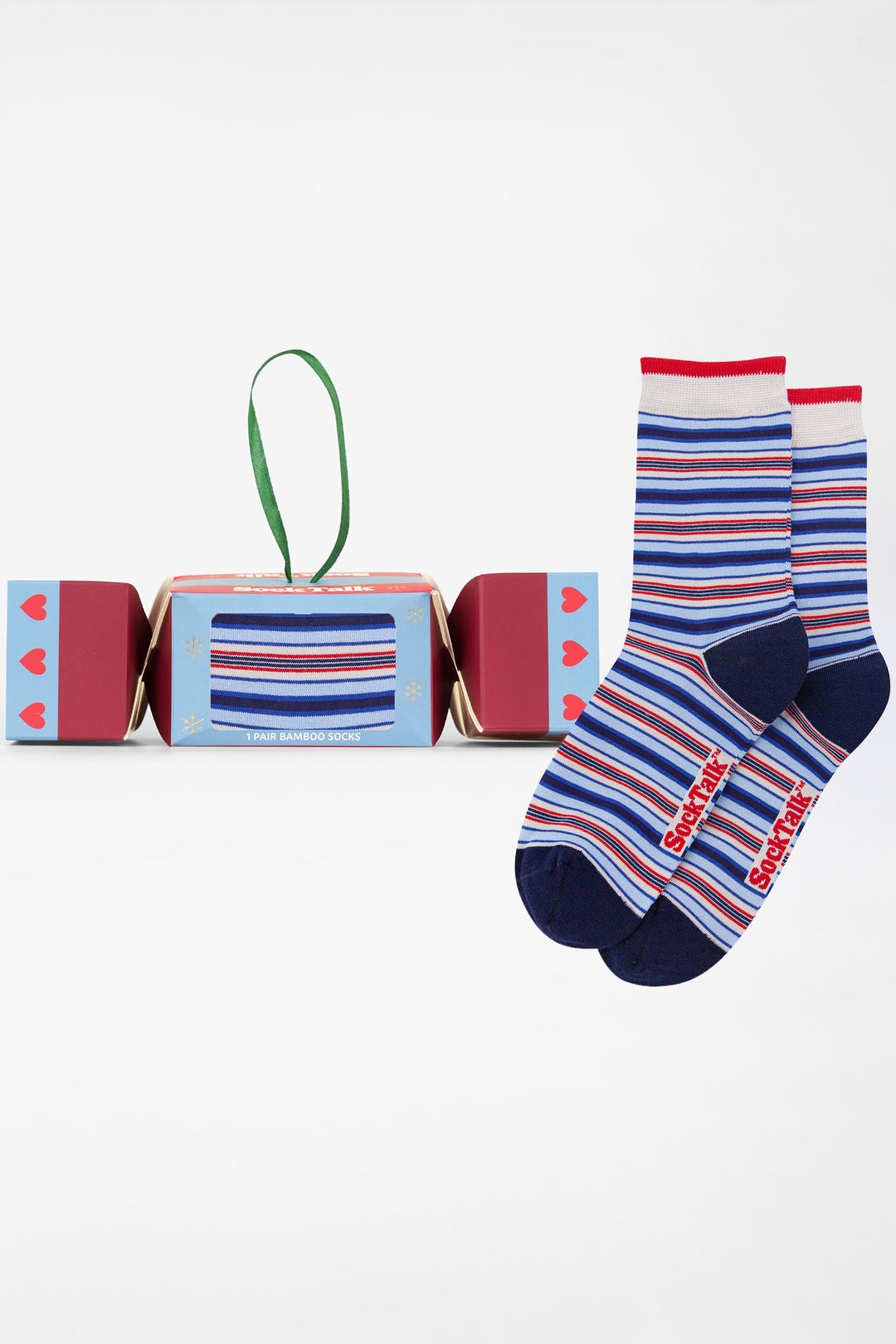 Stripe-Bamboo-Crew-Socks-Christmas-Cracker-Gift-Box-in-Blue