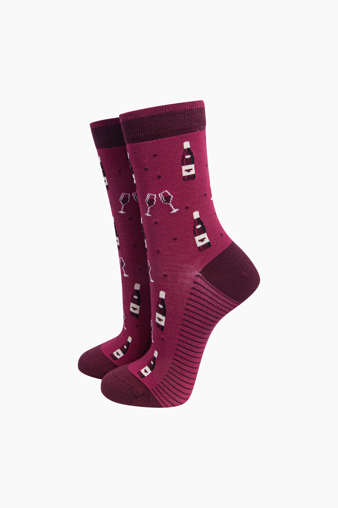 Red Wine Women's Bamboo Socks in Burgundy