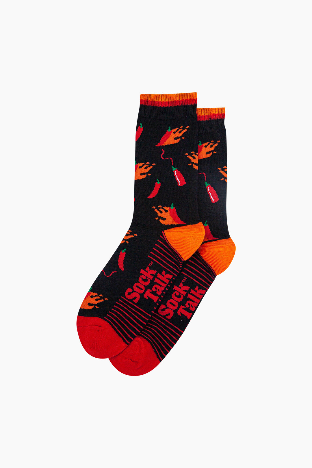 Hot-Chillies-Bamboo-Socks-in-Black-Lying-Flat