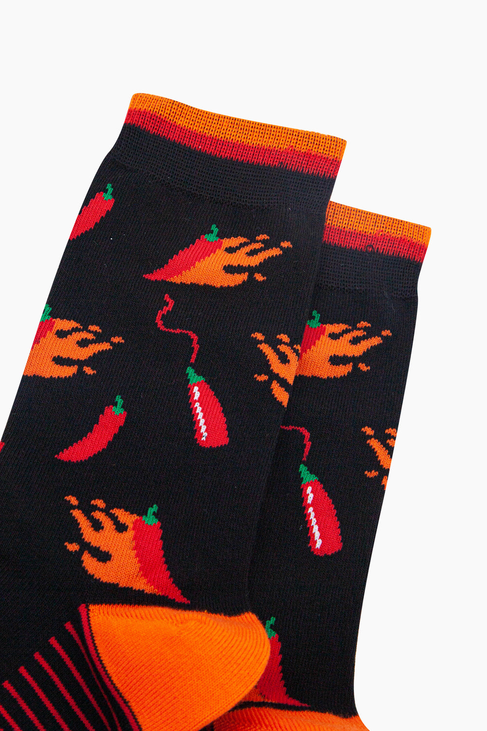 Hot-Chillies-Bamboo-Socks-in-Black-Closeup