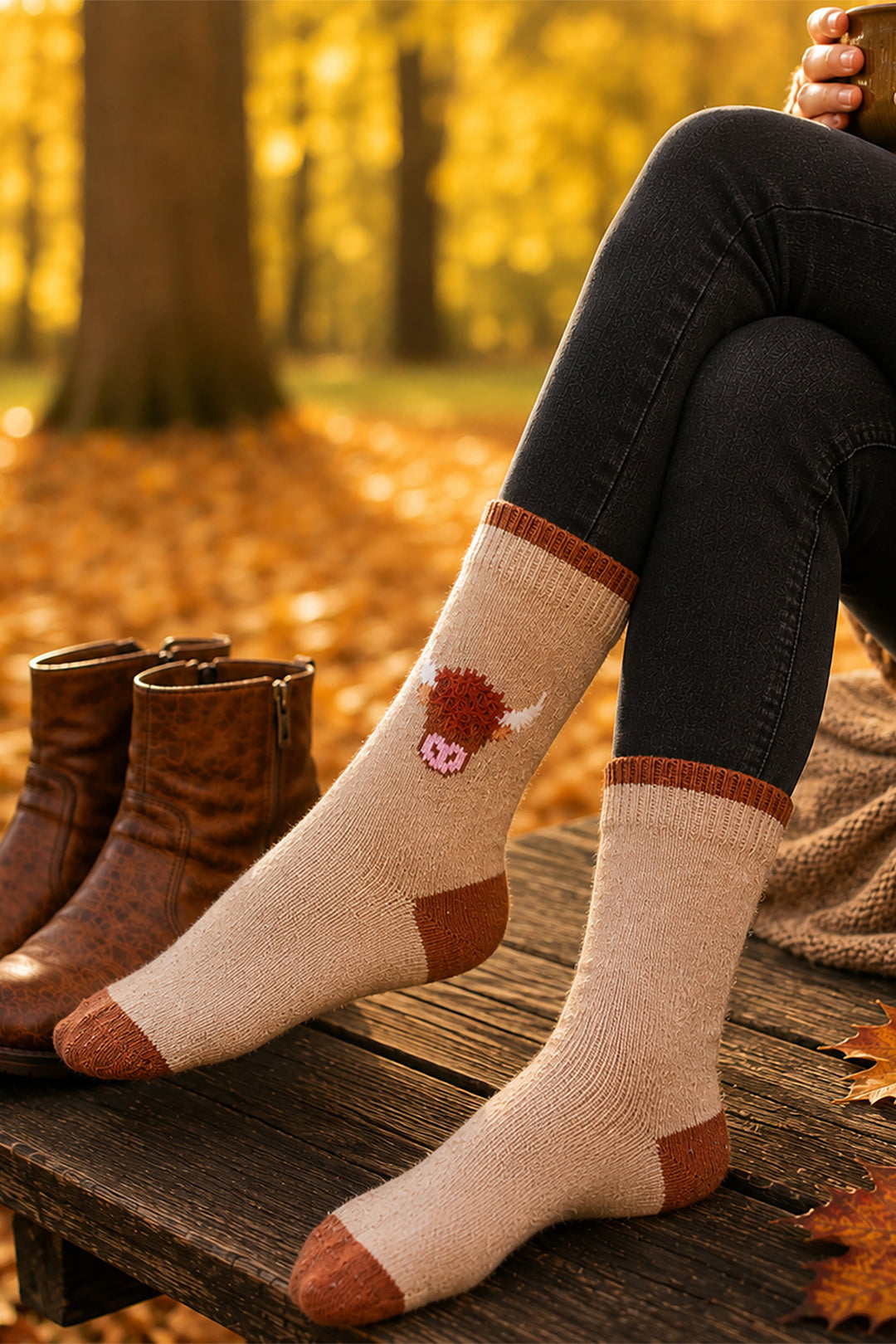 Highland-Cow-Wool-Fluffy-Element-Socks-in-Oatmeal
