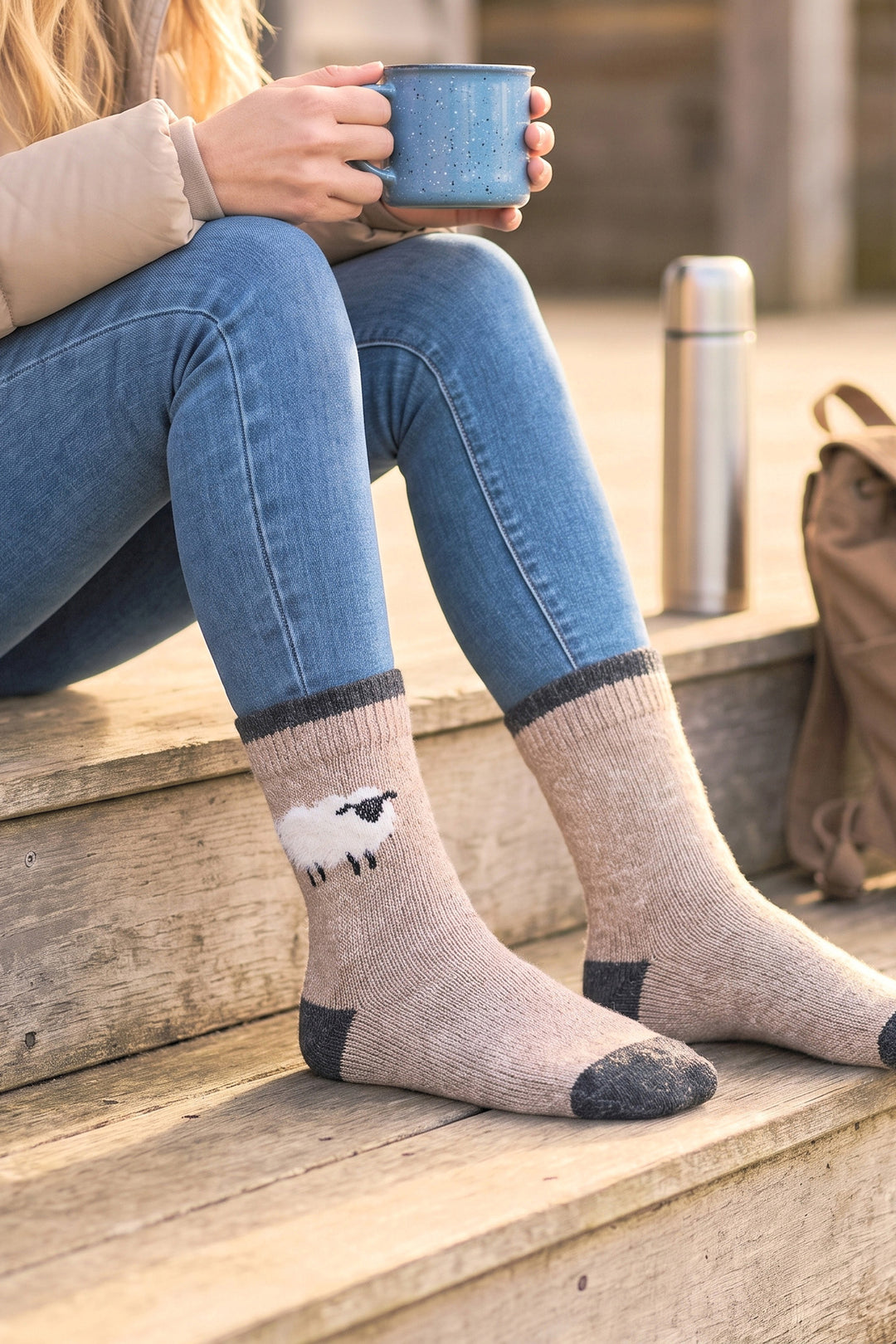 Sheep-Wool-Fluffy-Element-Socks-in-Beige