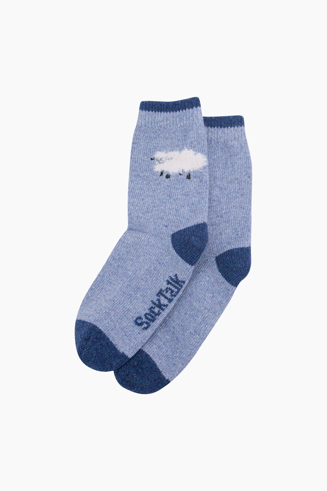 Sheep-Wool-Fluffy-Element-Socks-in-Denim-Blue-Laid-Flat