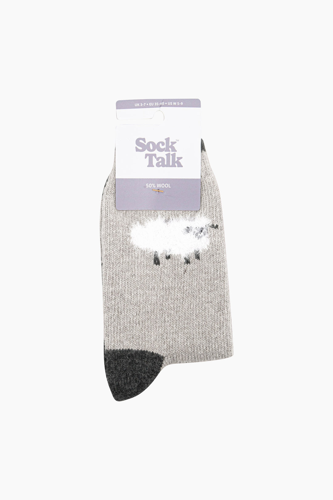 Sheep-Wool-Fluffy-Element-Socks-in-Light-Grey-Marl-In-Packaging
