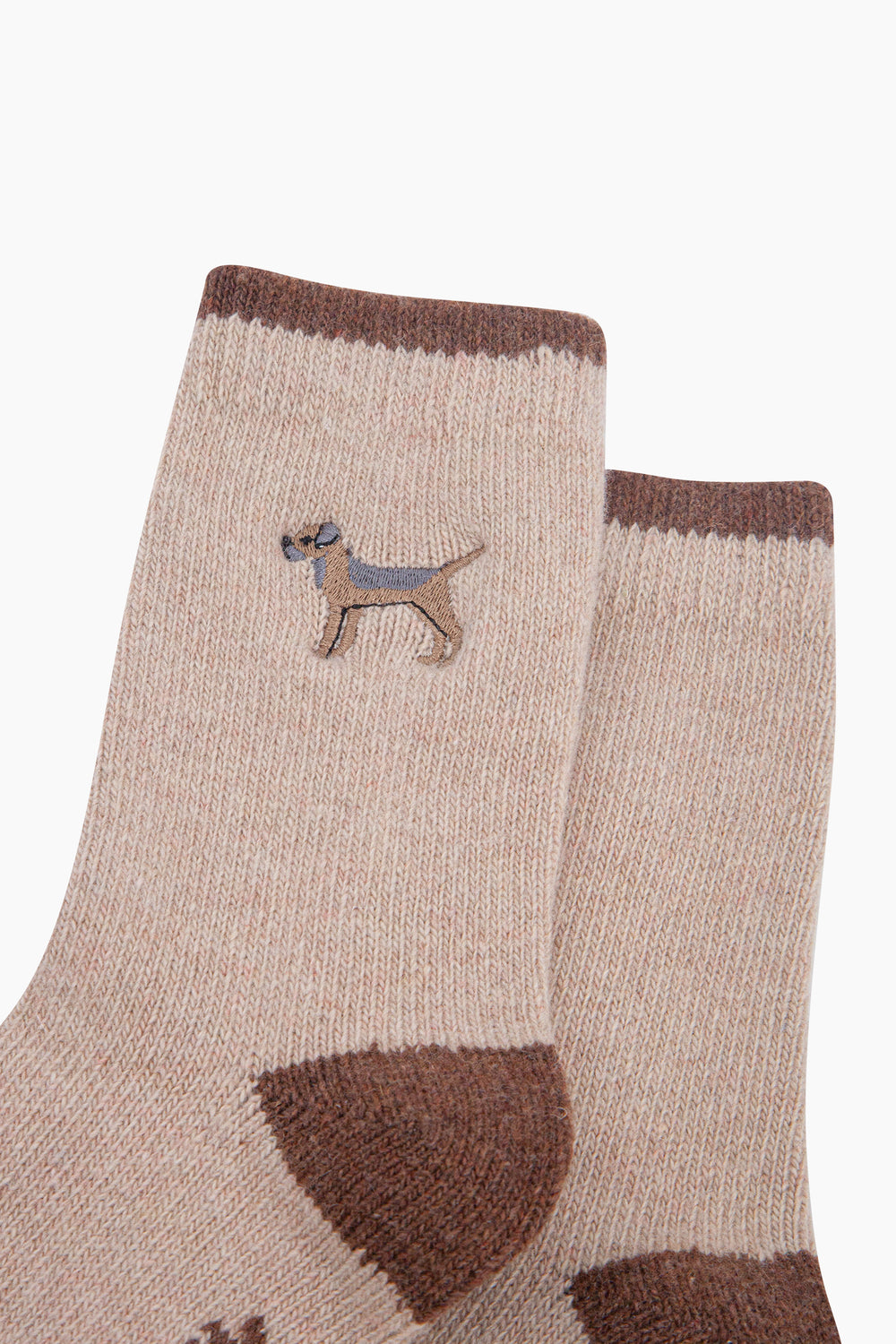 Border-Terrier-Embroidered-Wool-Socks-in-Oatmeal-Close-Up