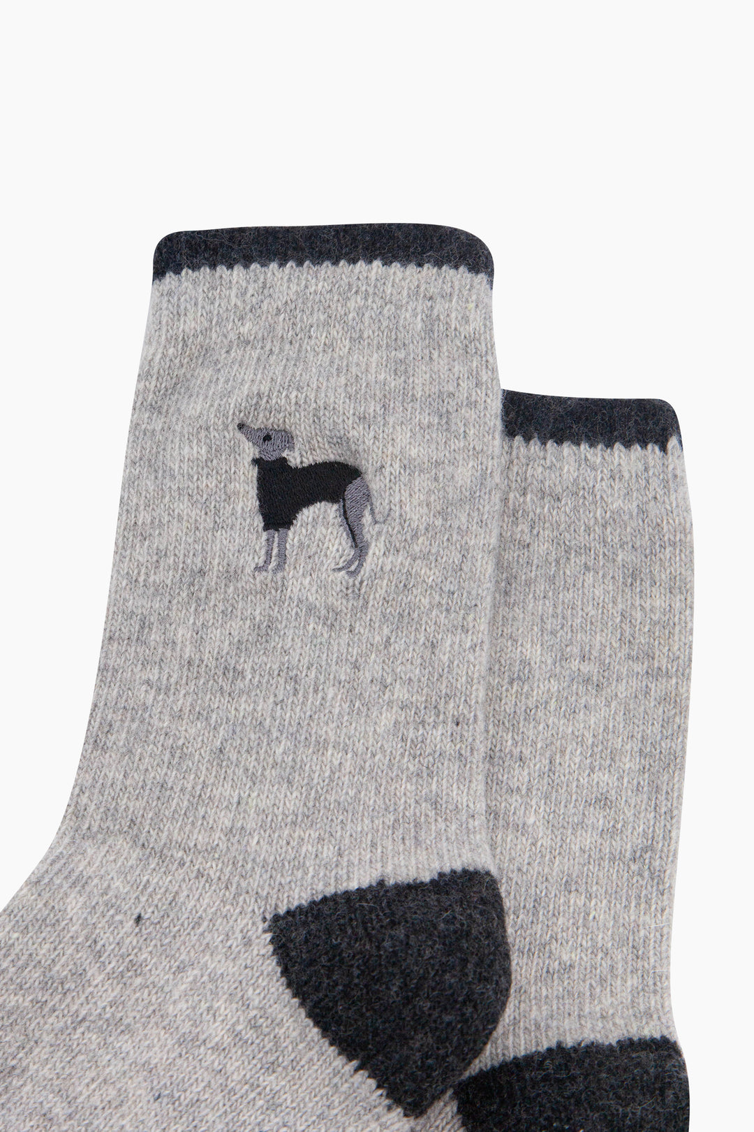 Greyhound-Embroidered-Wool-Socks-in-Grey-Marl-Close-Up