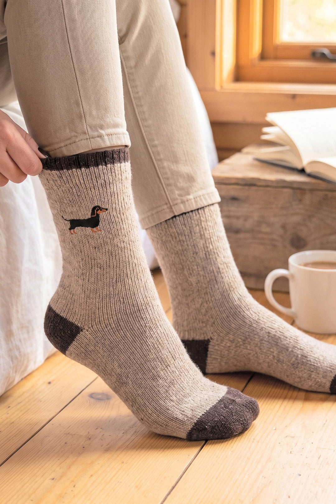 Sausage-Dog-Embroidered-Wool-Socks-in-Beige