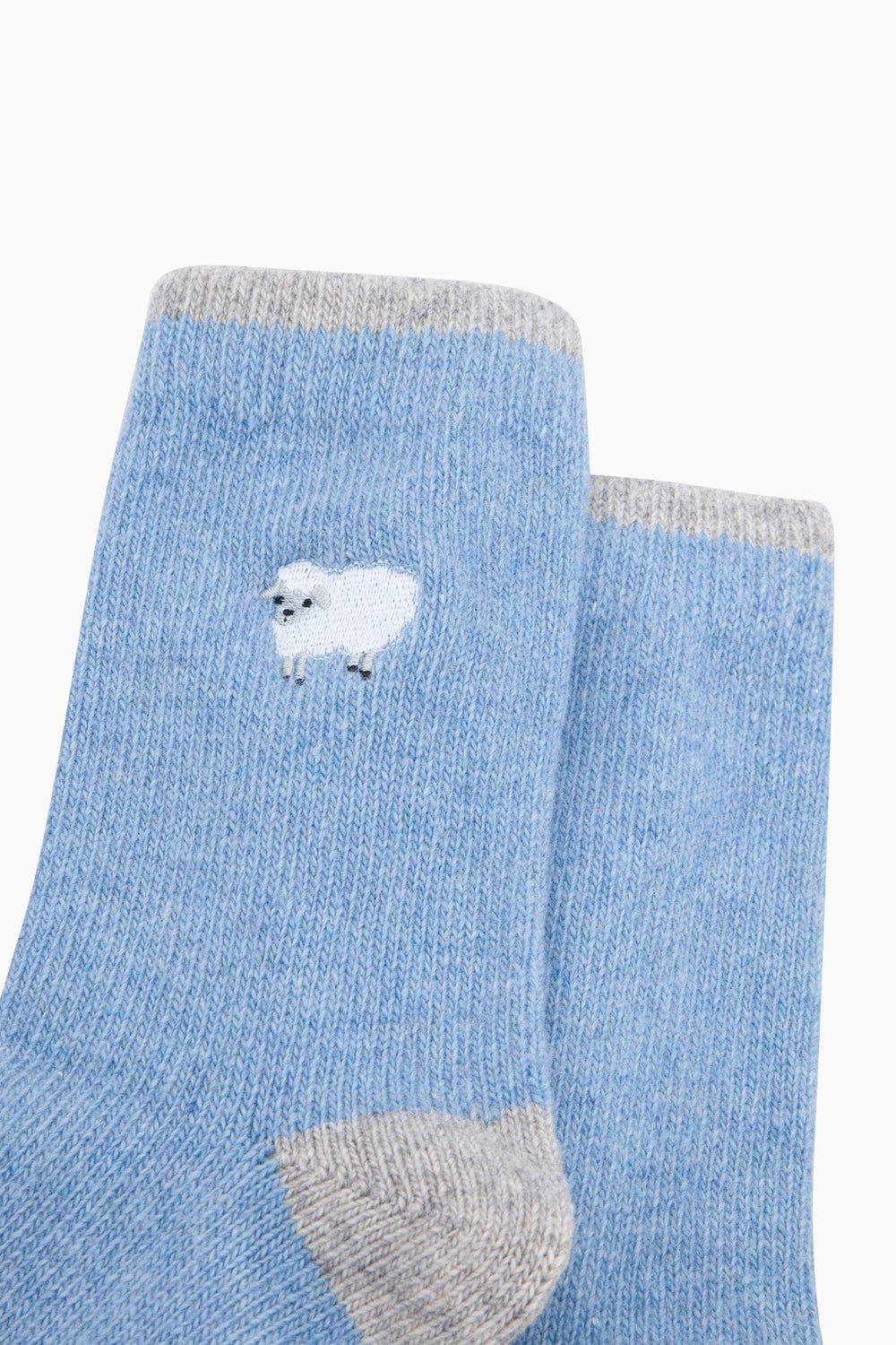 Sheep-Embroidered-Wool-Socks-in-Sky-Blue-Close-Up