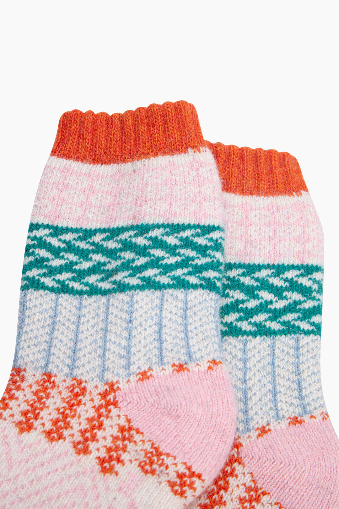 Block-Patterned-Wool-Socks-in-Cream/Multi-Close-Up