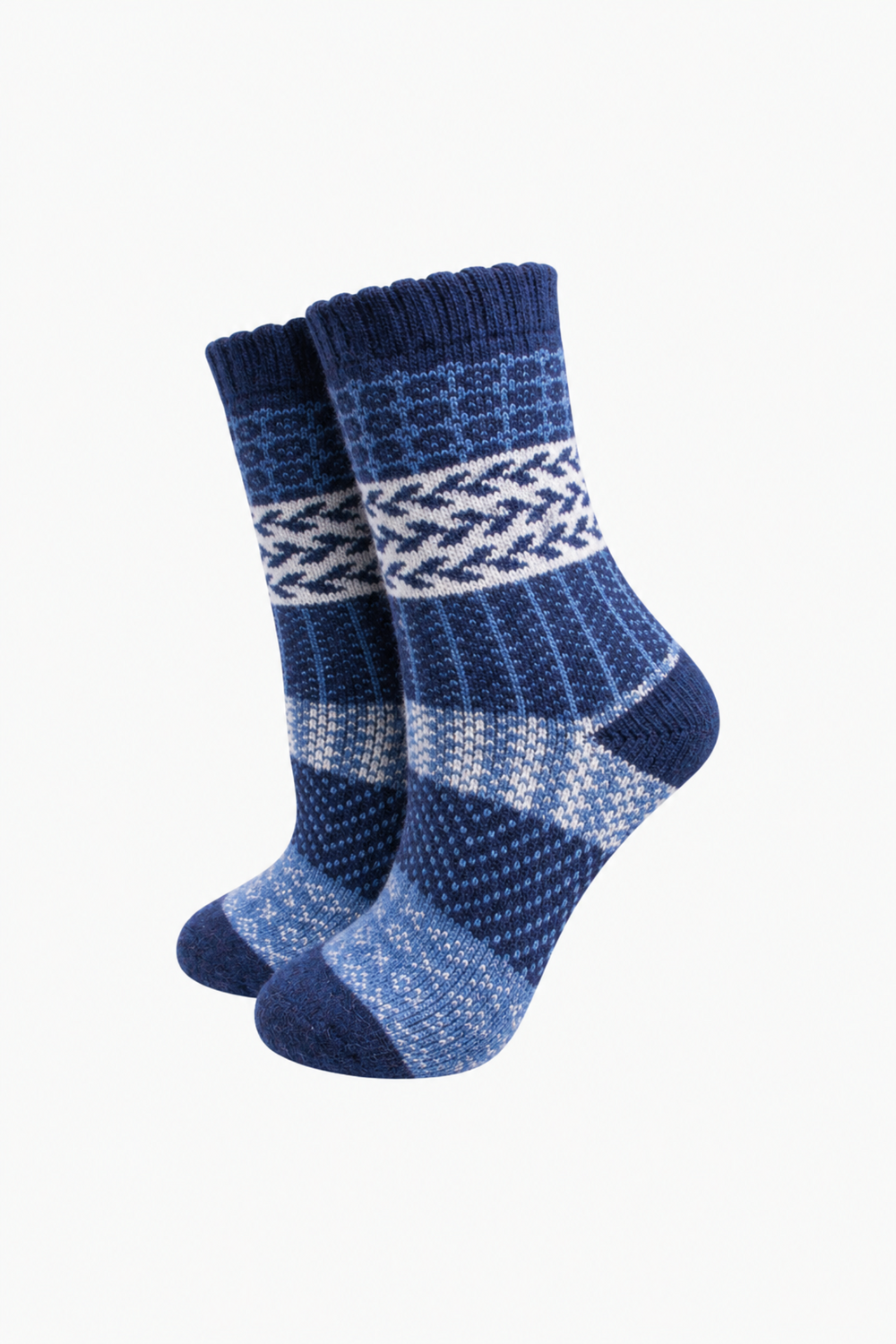 Block-Patterned-Wool-Socks-in-Navy-Blue